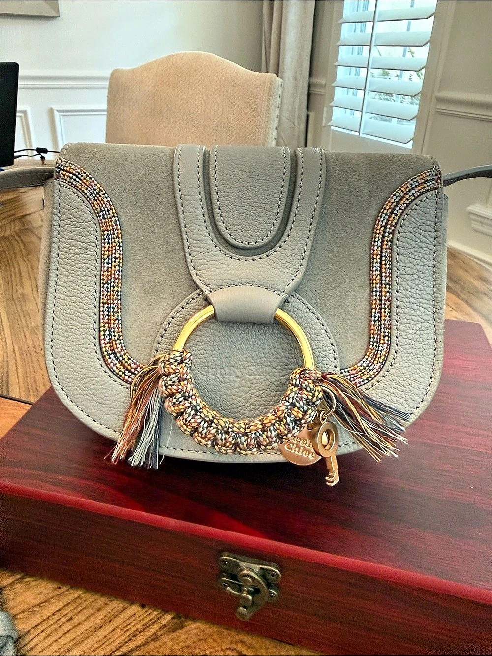 See By Chloé mini Hana Crossbody Bag in Gray